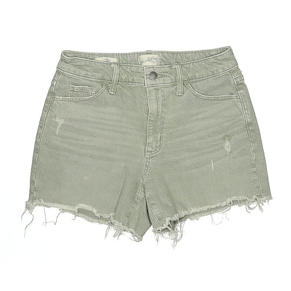 UNIVERSAL THREAD GREEN DENIM SHORTS VINTAGE MIDI